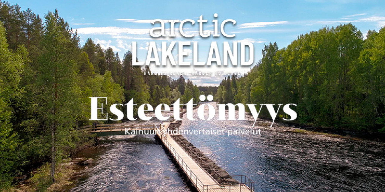 Ruutukaappaus Arctic Lakeland Kainuu -verkkosivustosta