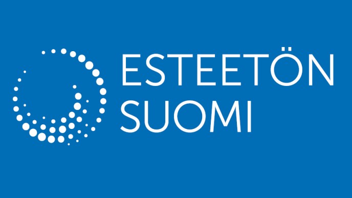 Esteetön Suomi logo. Kuvituskuva.