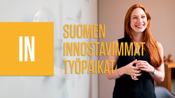 Suomen innostavimmat työpaikat slogan.