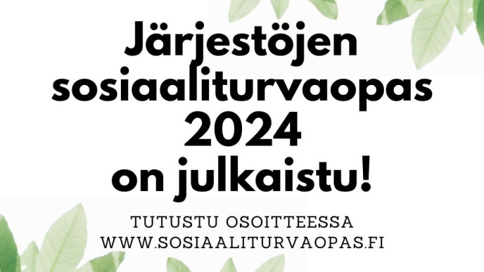 Kuvituskuva, jossa teksti järjestöjen sosiaaliturvaopas 2024 on julkaistu